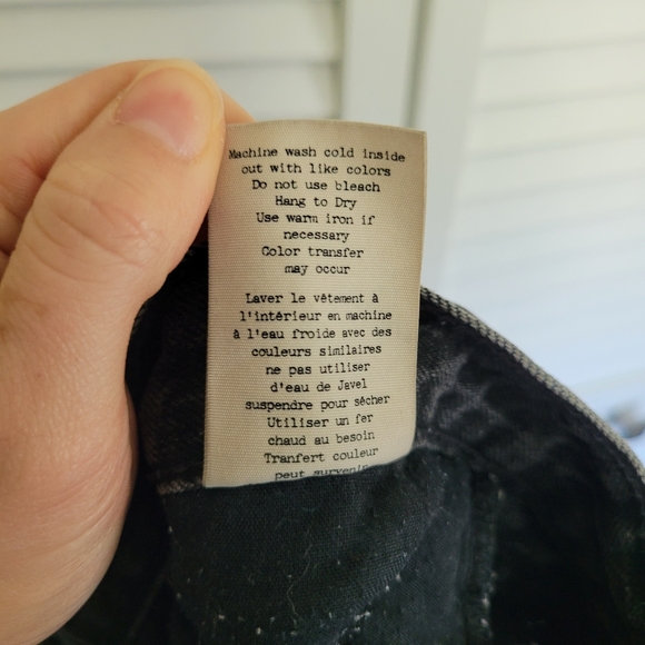 Rag & Bone Marilyn High Rise Button Fly Mini Denim Shorts in Black Hawk, Size 30 - Picture 10 of 10